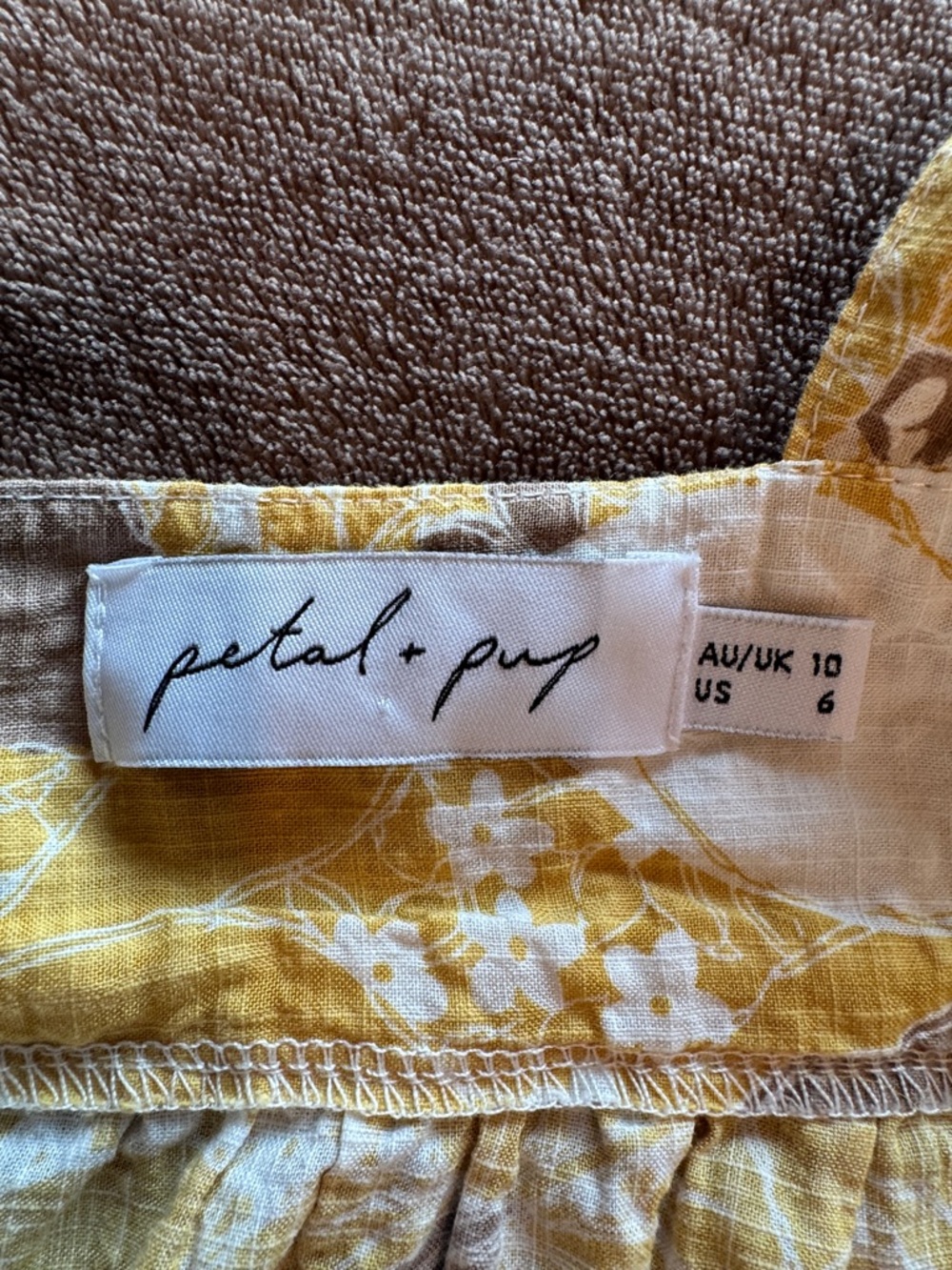 Petal & Pup 100%Cotton Boho Midi Ruffle Shoulder Romantic Floral Pocket Dress - Picture 3 of 12